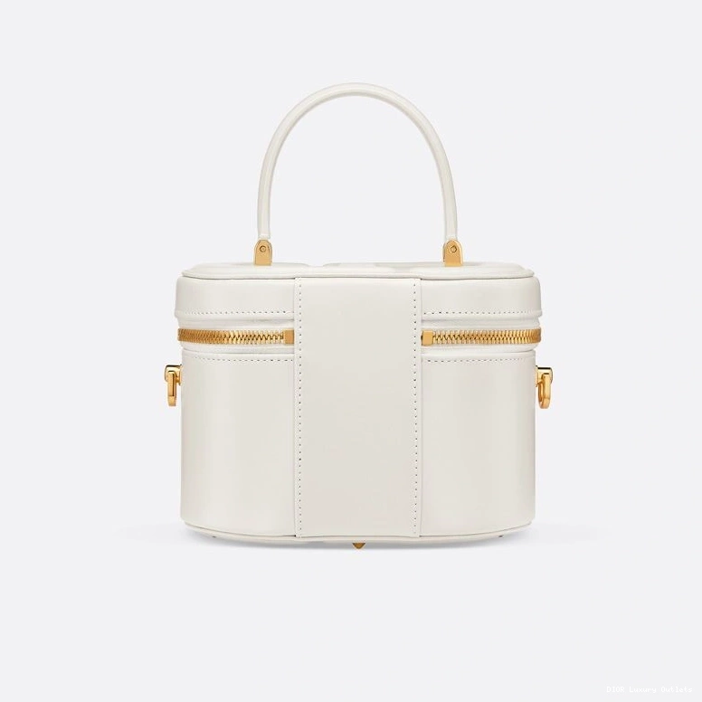 Cheap Calfskin CD White Dior Small Vanity Signature Case 0818 Luxury